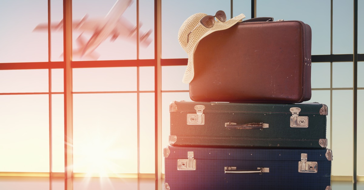 Suitcases Stacked on Each Other