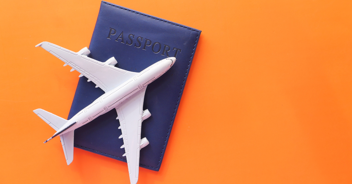 Toy Plane on Passport