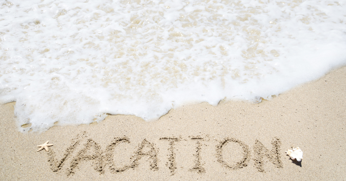 Vacation Written on Beach