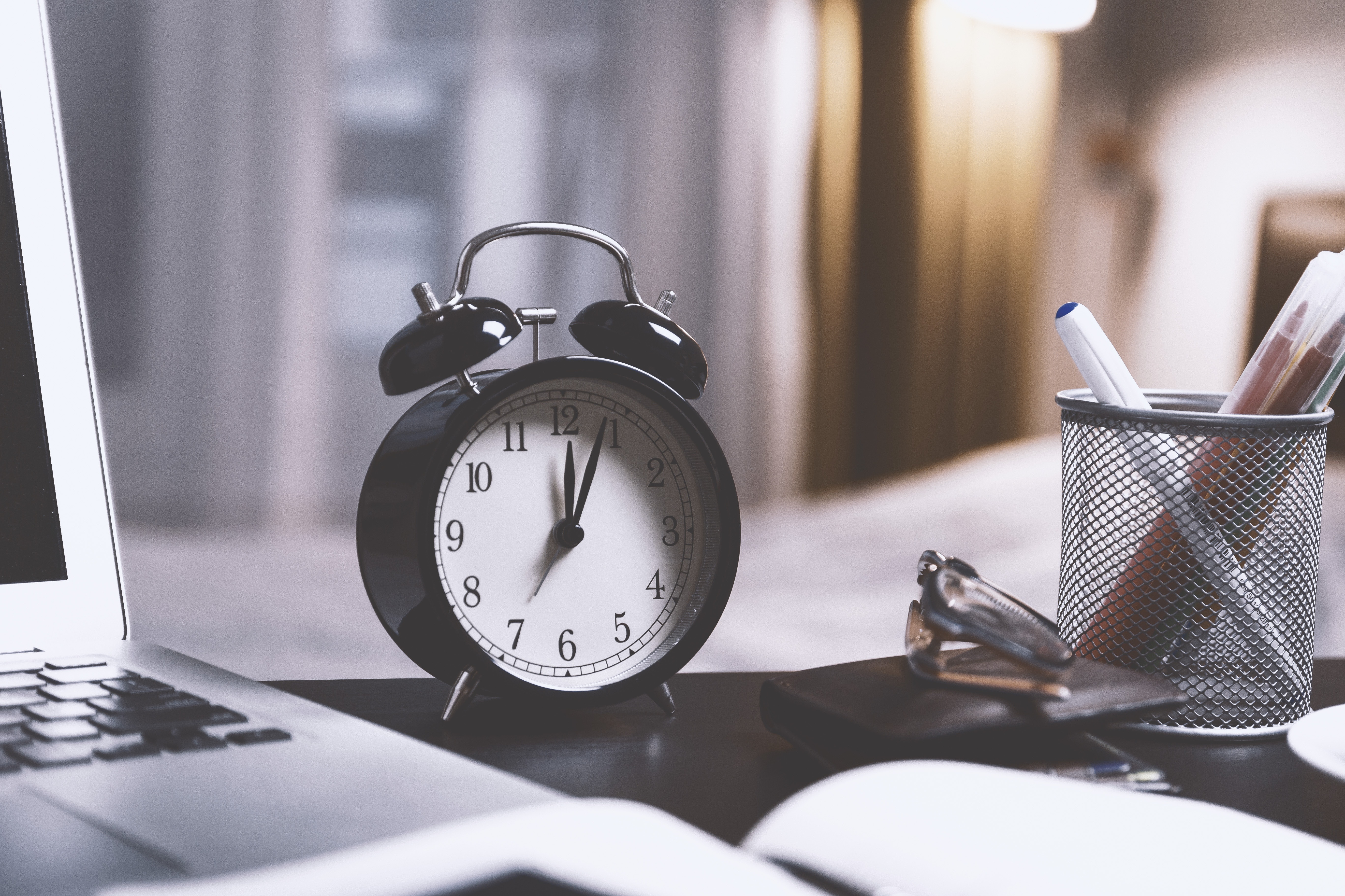 Clock on a Table