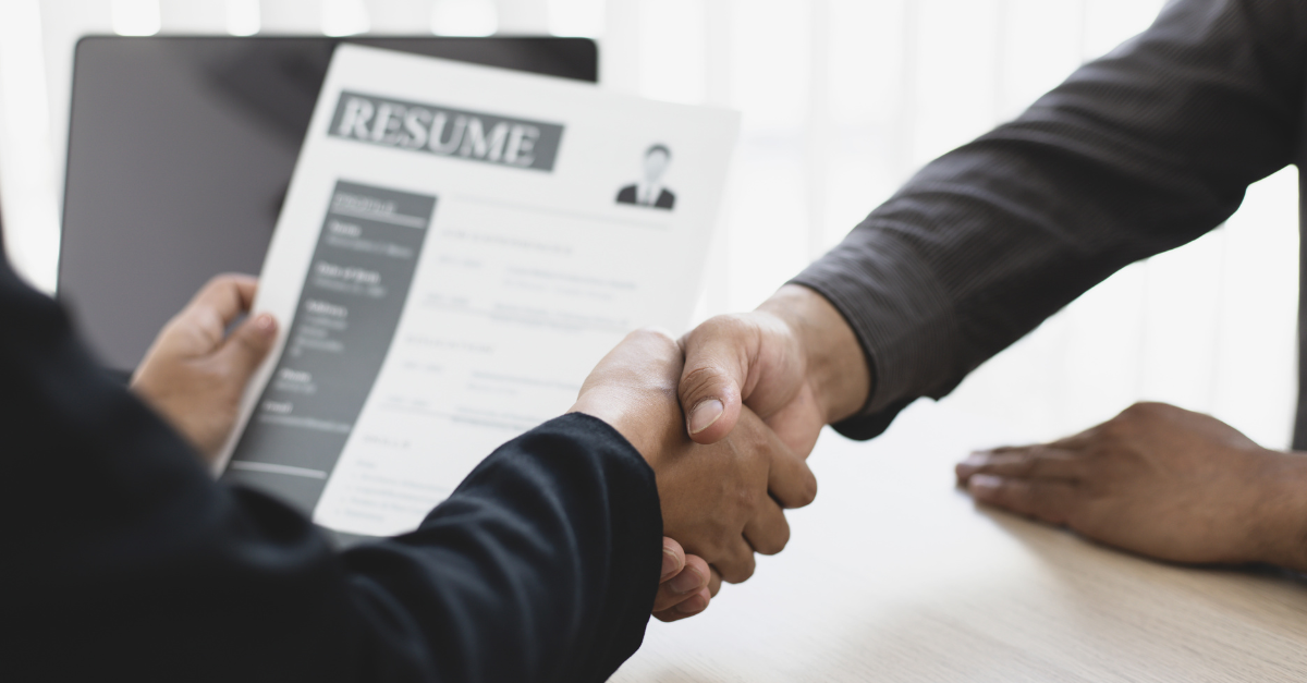 Interviewer Shaking Hands