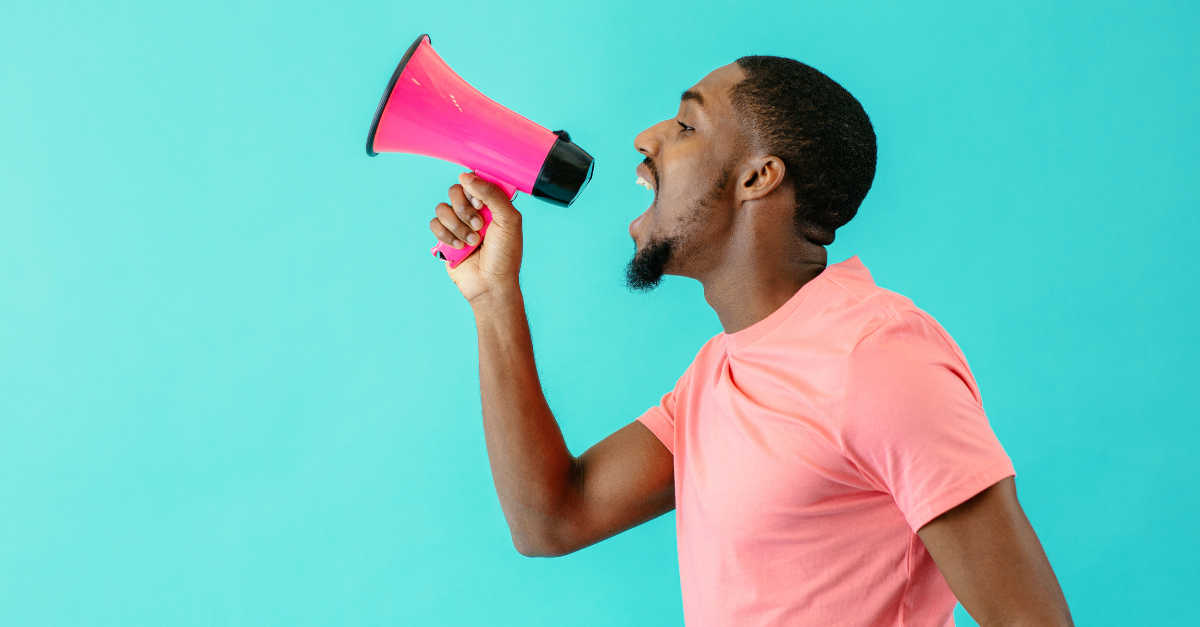 Man Holding Microphone