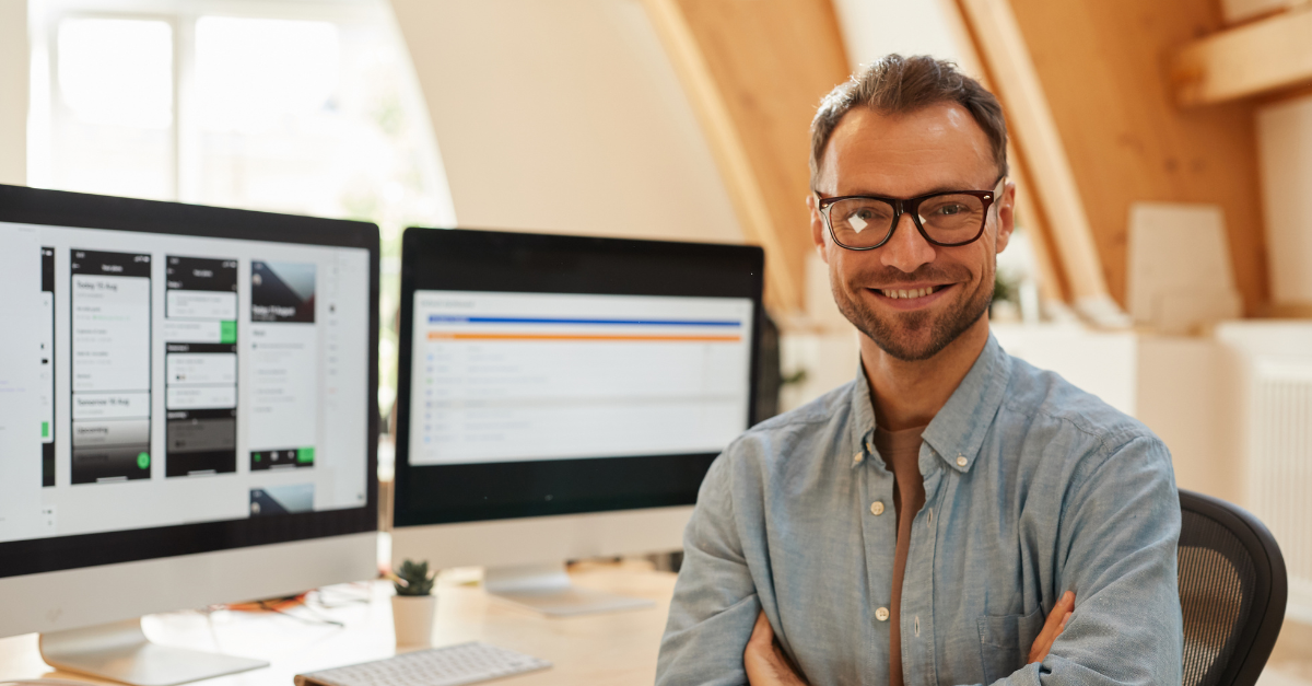 Man Working With Computers