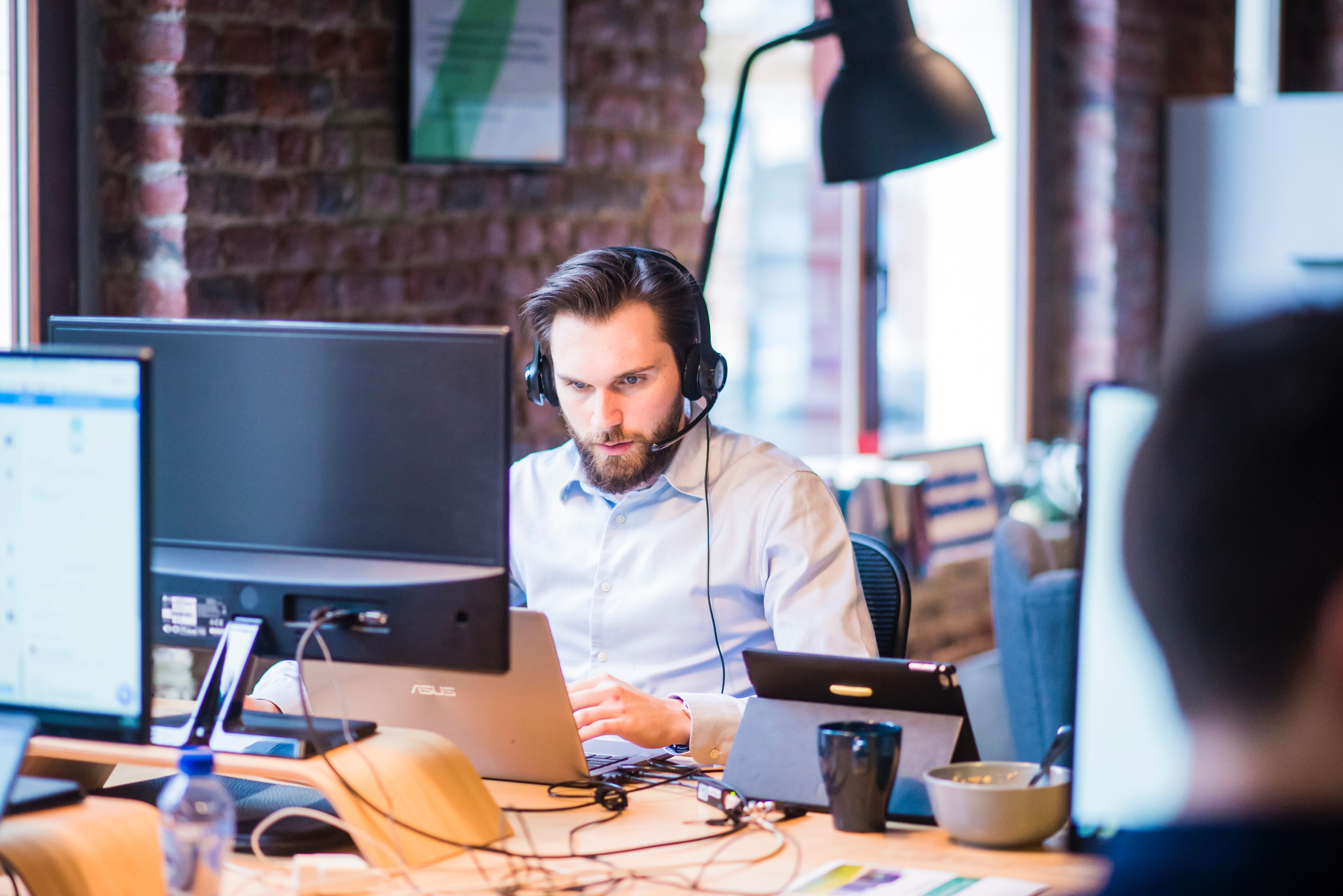 Man Working on Computer